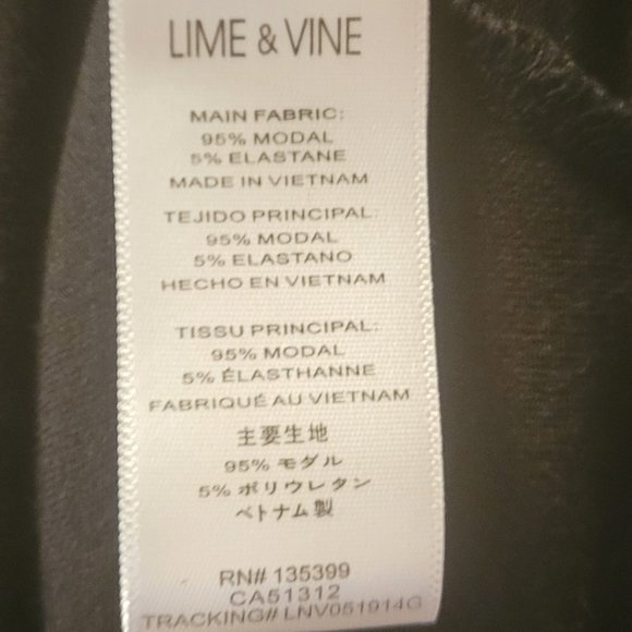 Lime & Vine Black Dolman Long Sleeve tunic blouse Sz: M - Picture 4 of 6